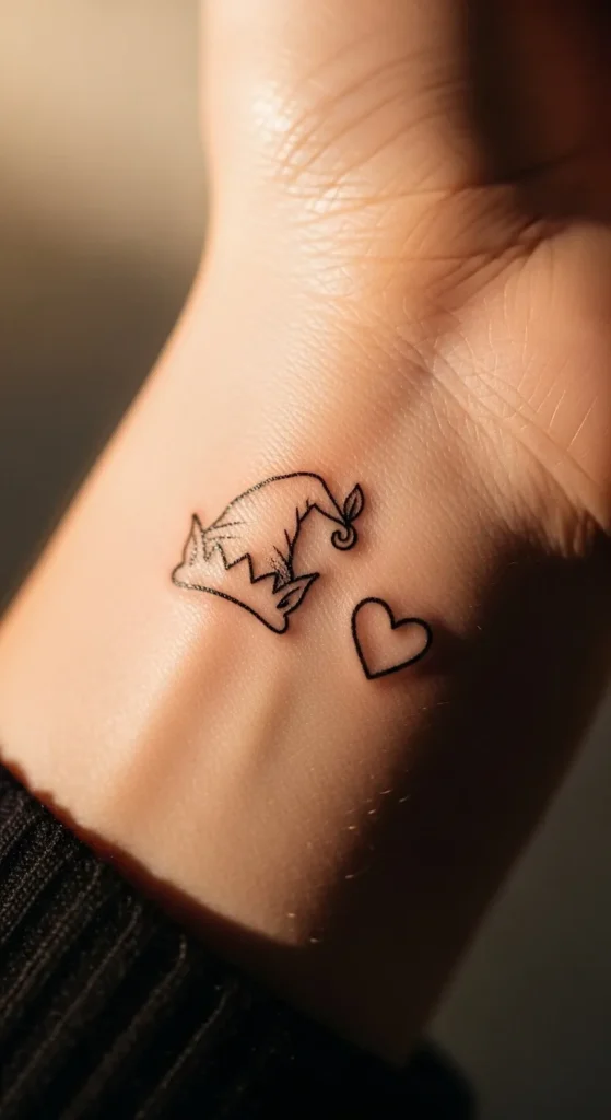 Elf Hat Paired With a Tiny Heart