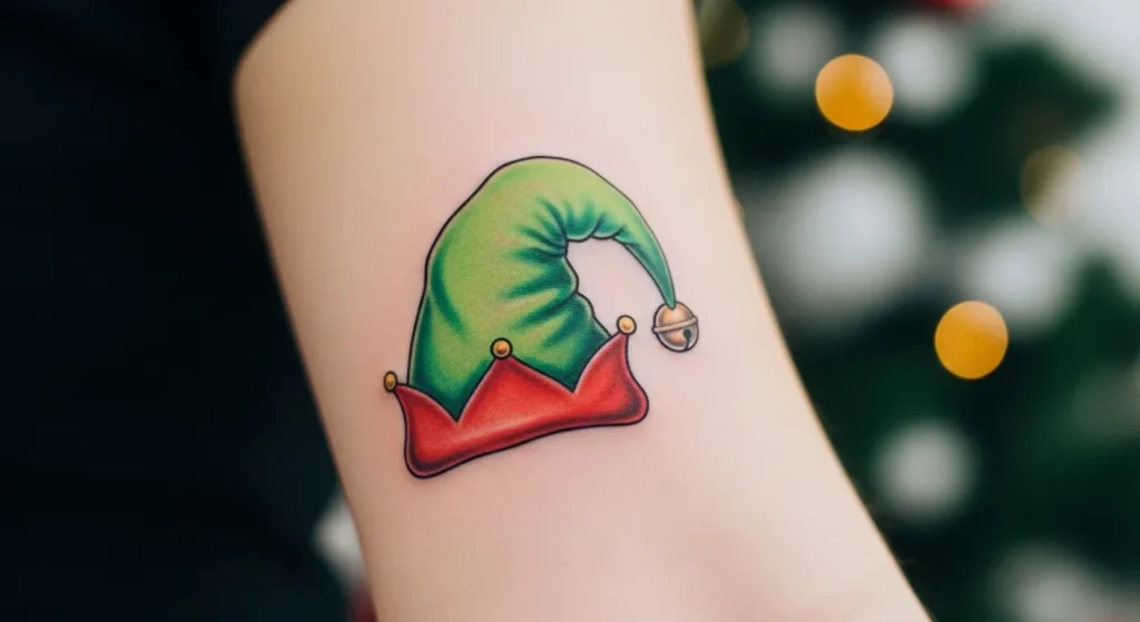 22 Fun Elf Hat Tattoos That Bring Playful Holiday Vibes