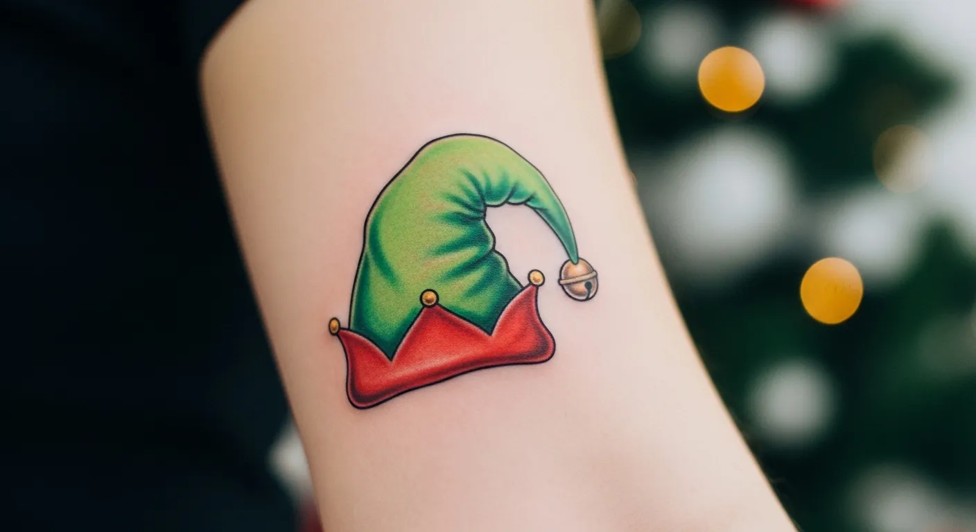 22 Fun Elf Hat Tattoos That Bring Playful Holiday Vibes