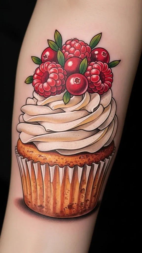 Cupcake With Berry Topping