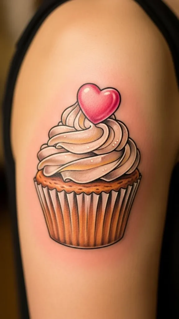 Cupcake With Frosted Heart