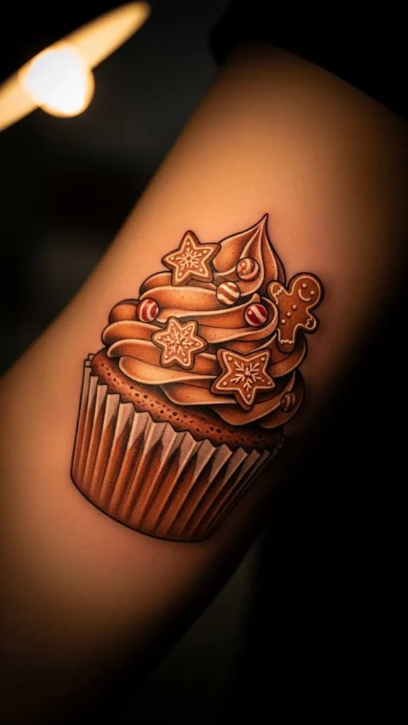  Gingerbread Cupcake Tattoo