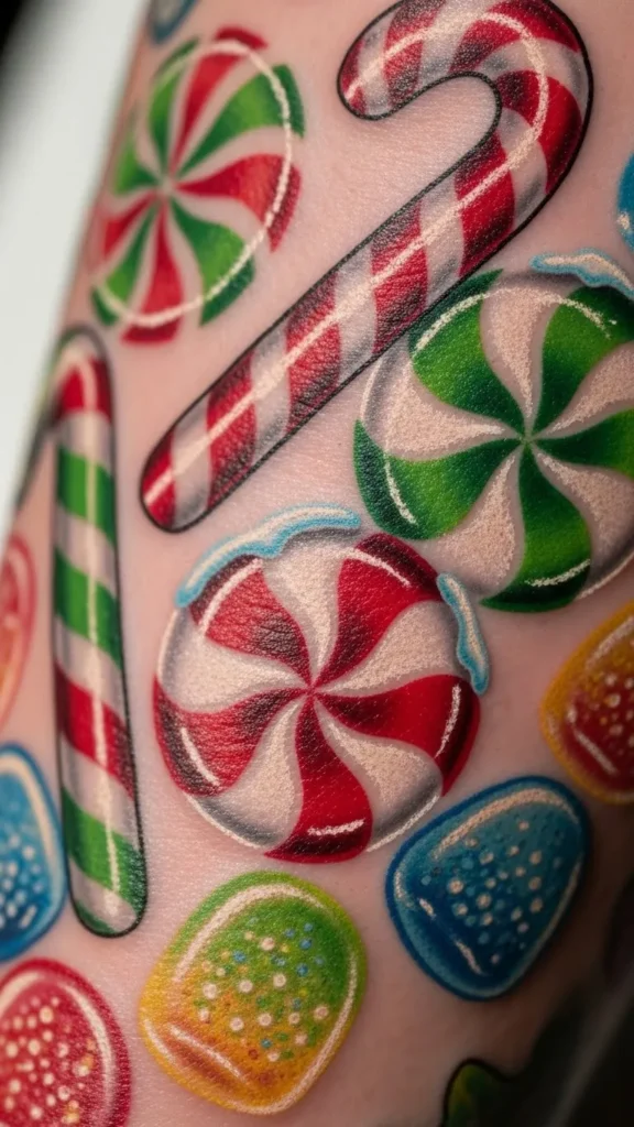 How to create a Santa cookie outline tattoo