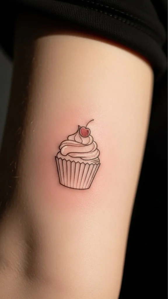 Minimal Outline Cupcake