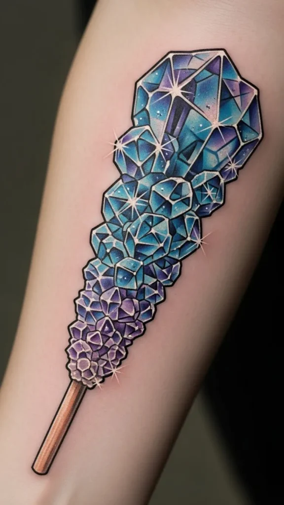 Red-and-Green Rock Candy Stick