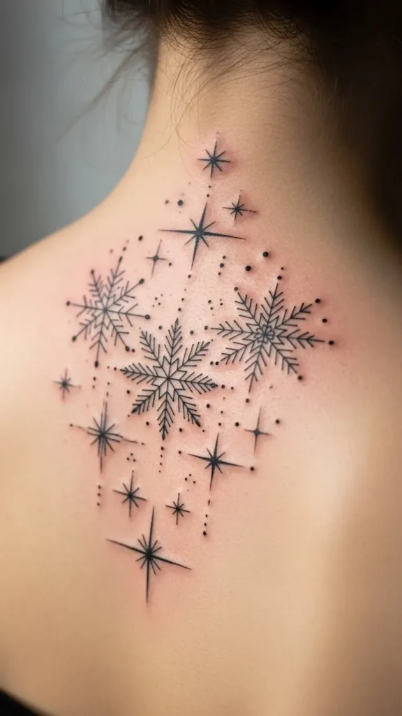 Upper Back Star-Snow Cluster