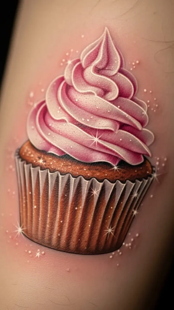  Whipped Cream Cupcake With Sparkles