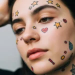 23 Playful Face Tattoos That Add Cartoonish Fun