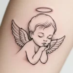24 Heavenly Baby Angel Tattoos That Warm the Heart