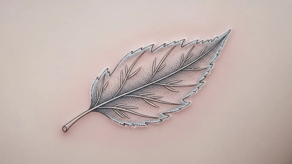 25 Delicate Winter Leaf Tattoos That Add Seasonal Charm