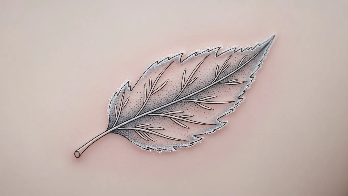 25 Delicate Winter Leaf Tattoos That Add Seasonal Charm