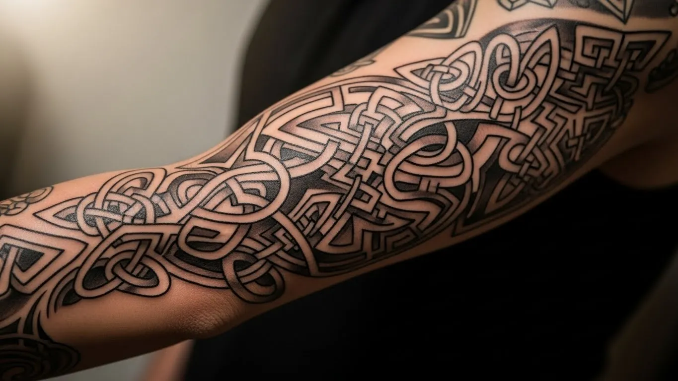 28 Stunning Knot Sleeve Tattoos That Add Ancient Beauty