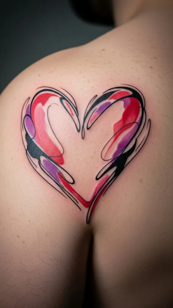 Abstract Heart Butterfly