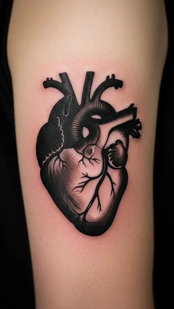Anatomical Heart Silhouette