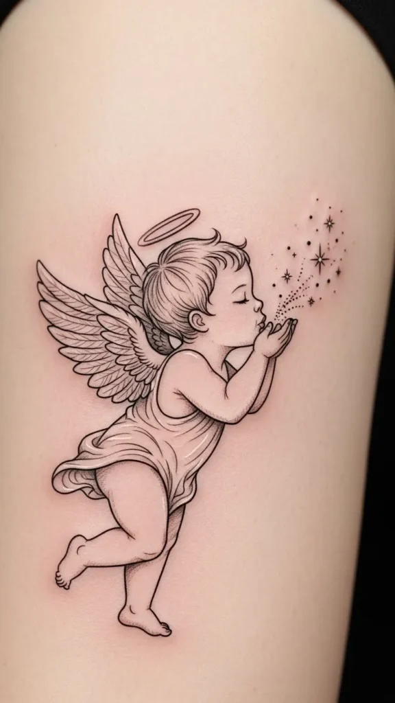  Angel Blowing Sparkles