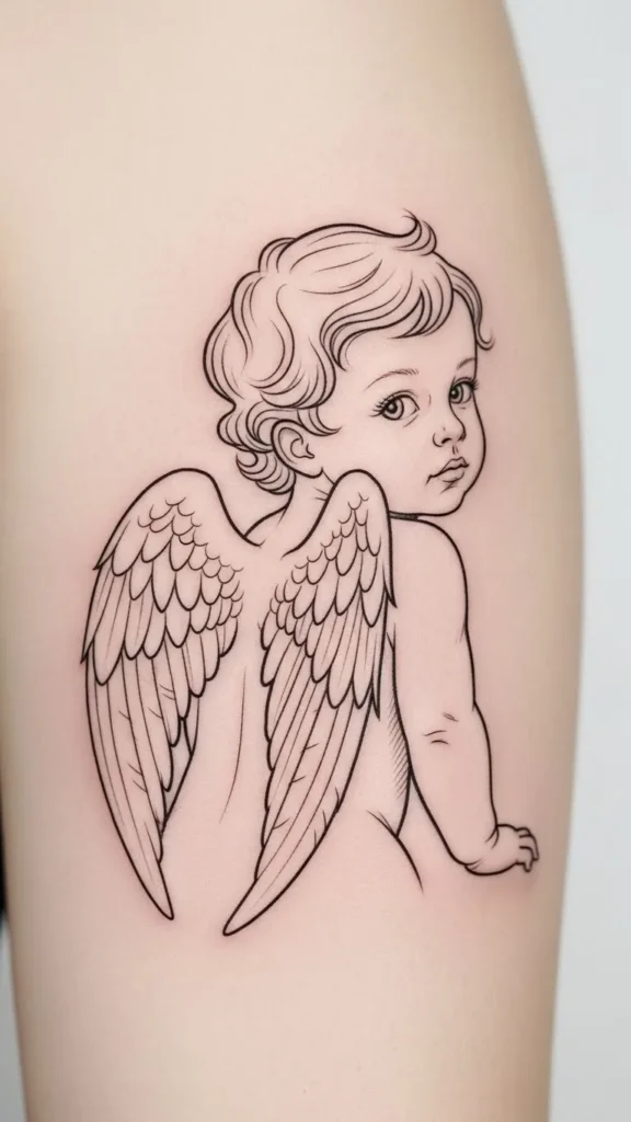 Angel Looking Over Its Shoulder