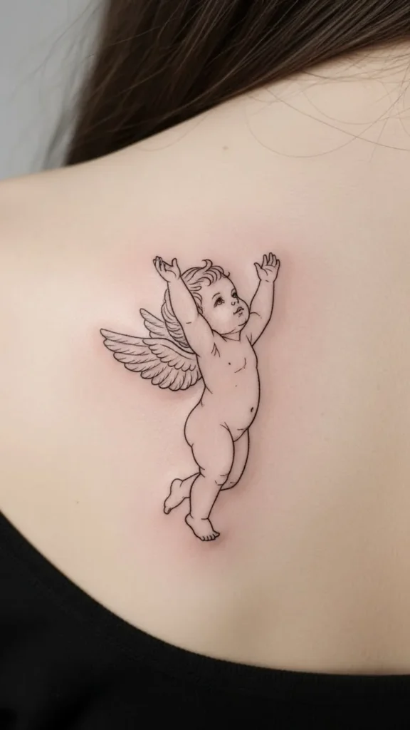 Angel Reaching Toward the Sky