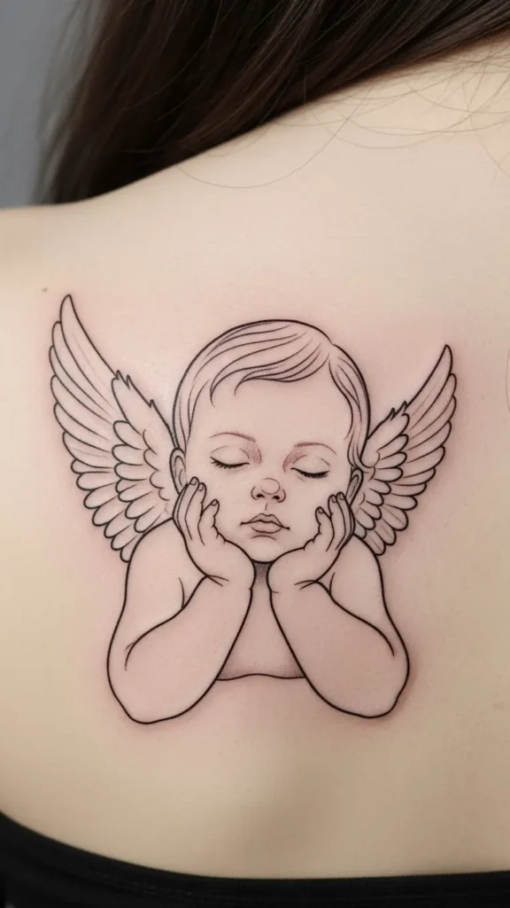 Angel Resting on Hands