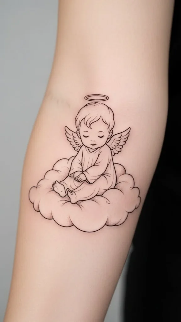 Angel Sitting on a Cloud