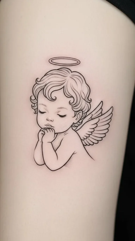 Angel With Curly Hair