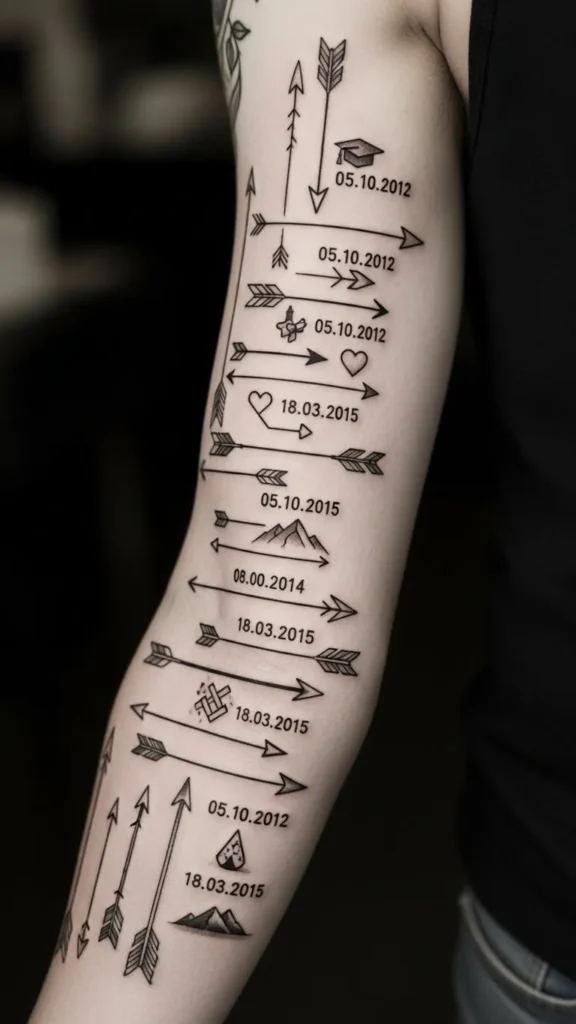 Arrow Timeline Love Sleeve