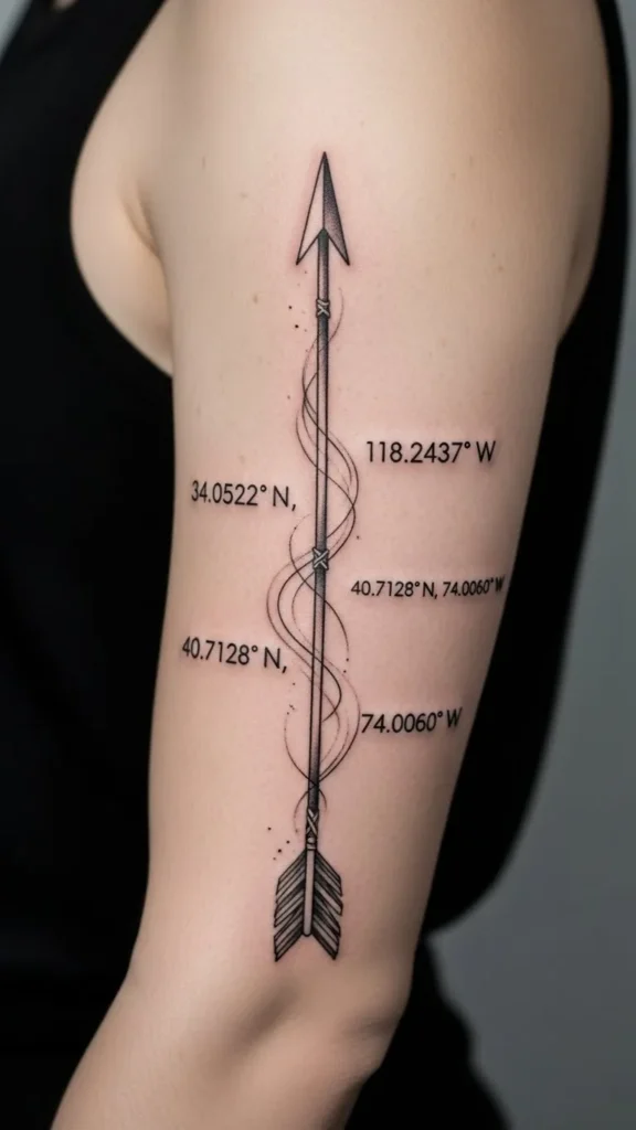  Arrow With Coordinates Sleeve