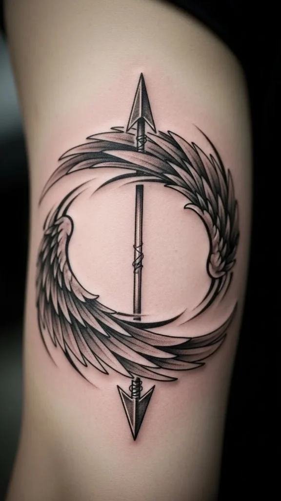 Arrow and Wings in Circular Motion