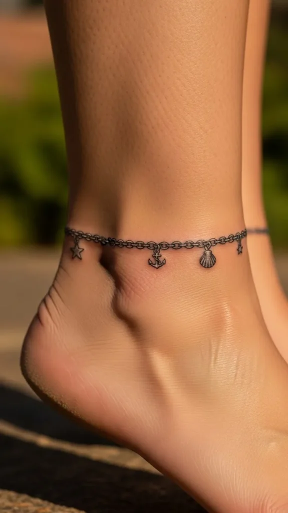 Chain Anklet Tattoo