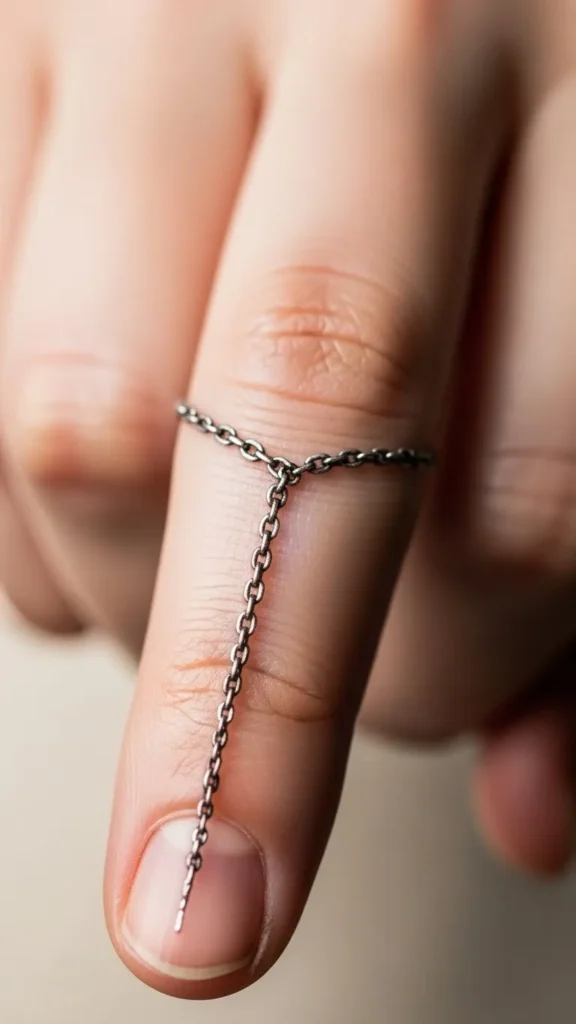  Chain Wrapped Around Finger
