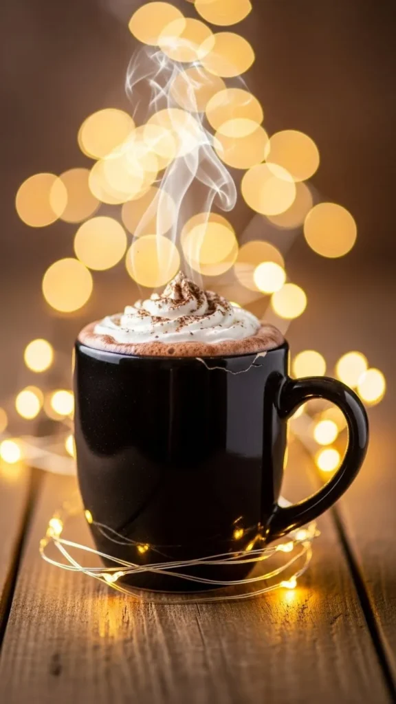 Cocoa Cup With Mini Holiday Lights