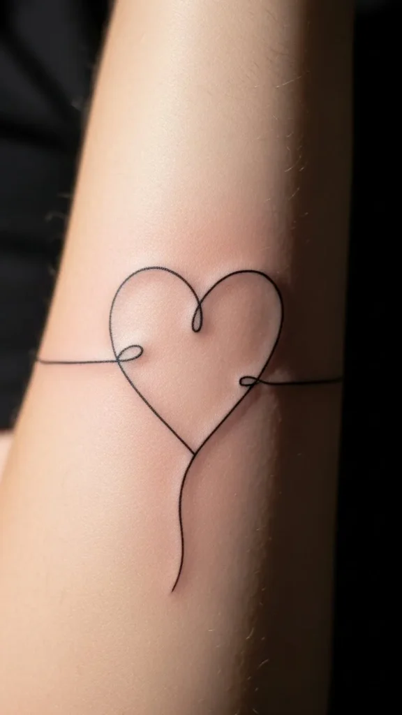 Continuous Outline Heart