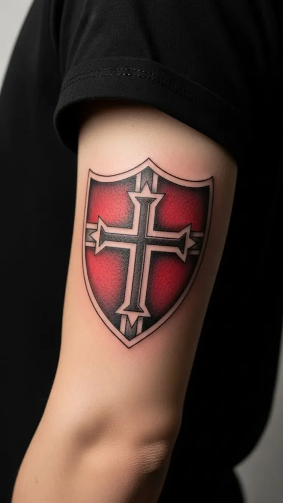 Cross and Shield Heraldry