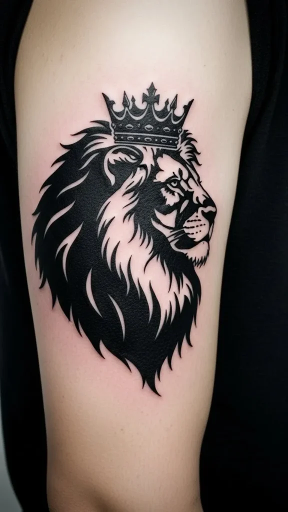  Crowned Lion Silhouette