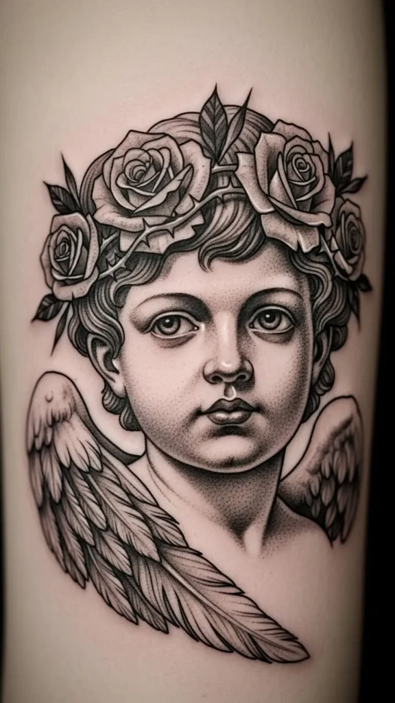 Cupid with Rose Crown