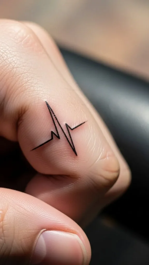 Decide Where a Tiny Heartbeat Tattoo Looks Best