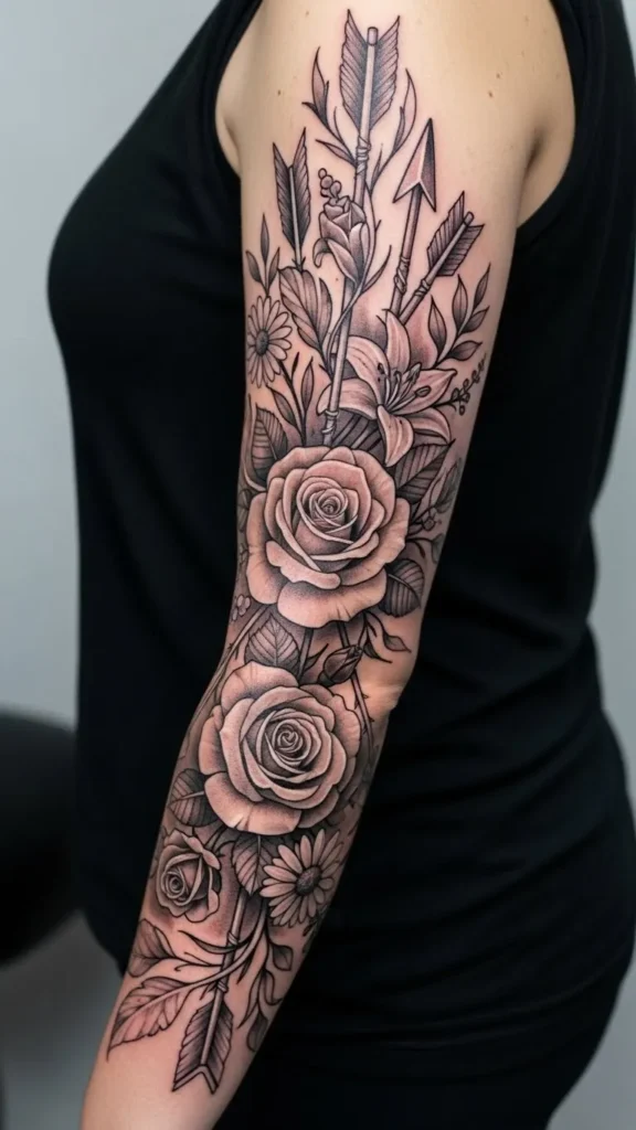 Floral Arrow Love Sleeve