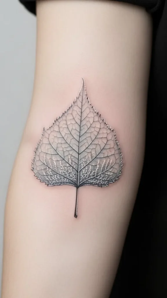 Frost-Light Poplar Leaf