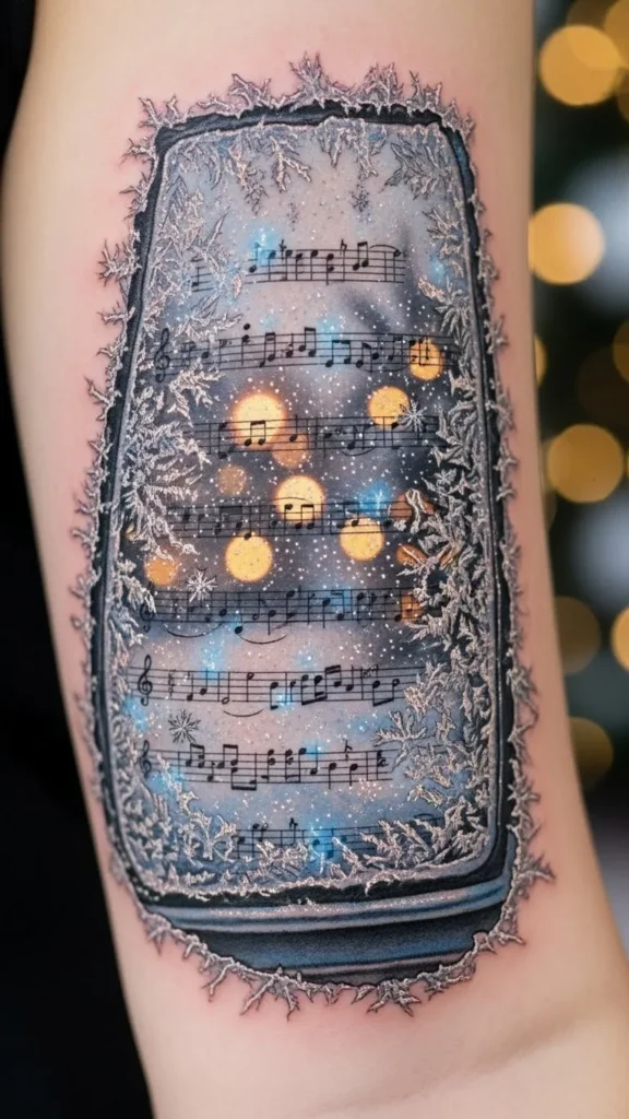 Frosty Window With Sheet Music