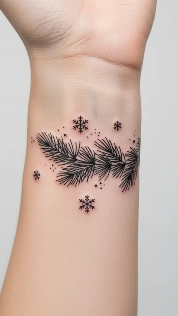 Garland With Snowflakes