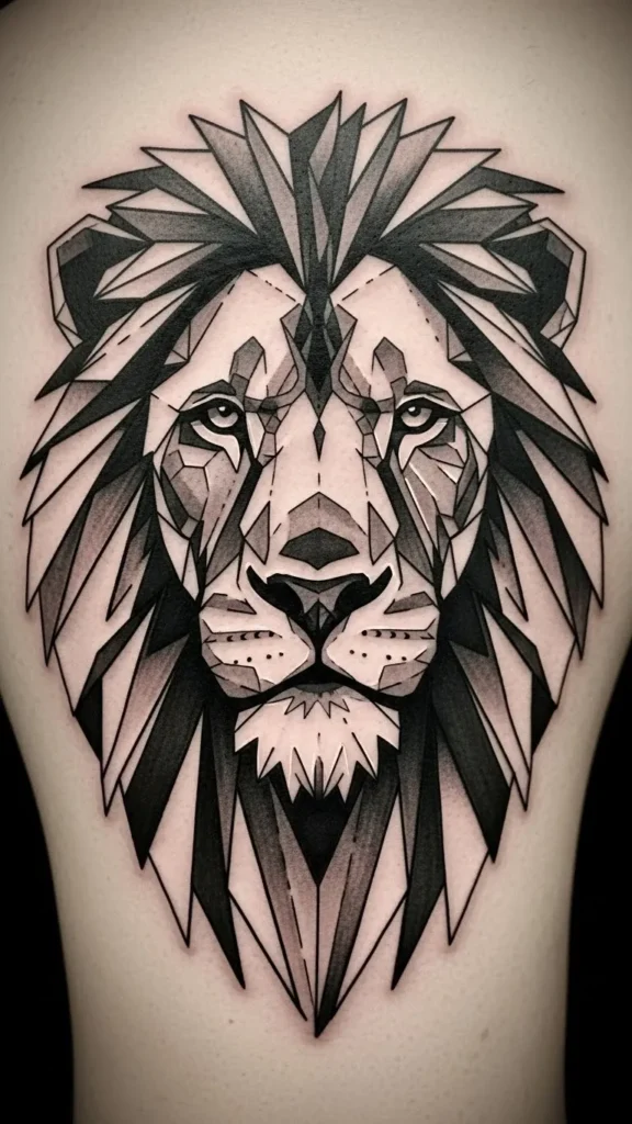 Geometric Lion Design