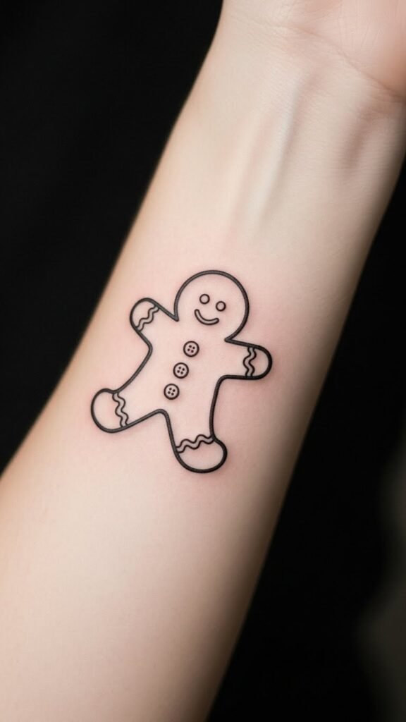  Gingerbread Man With Button Dots
