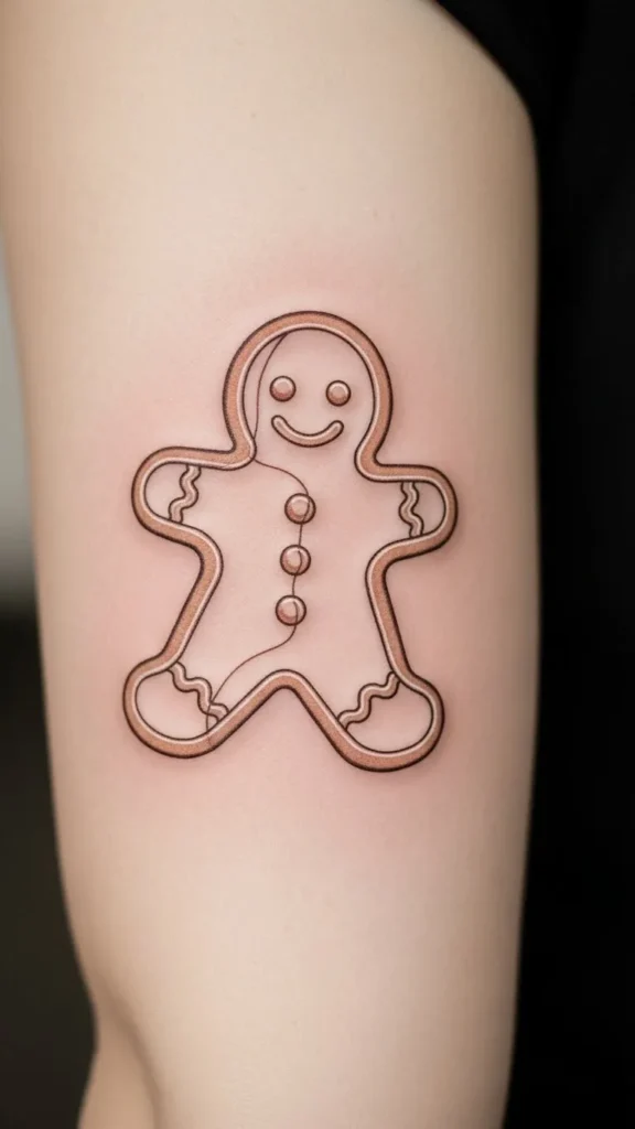 Gingerbread Outline With Curved Head Shape