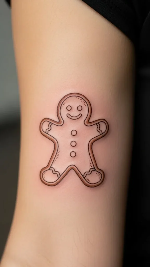 Gingerbread Outline With Open Arms
