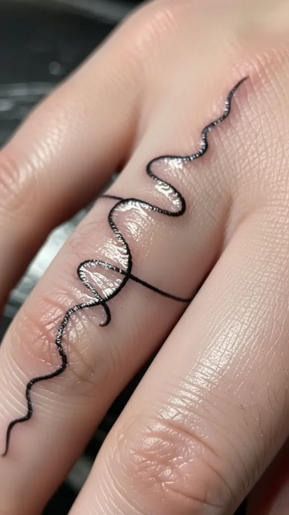 Handwritten Line Ring