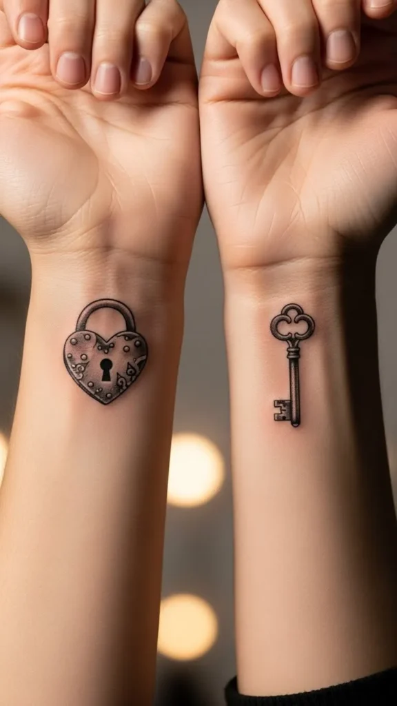 Heart Lock and Key Pair