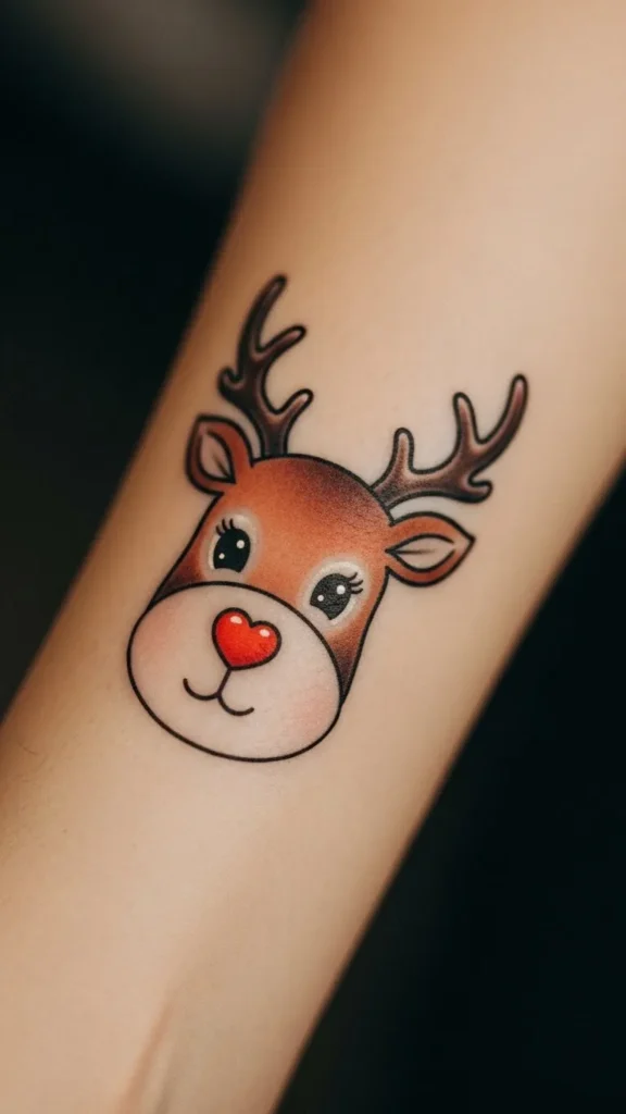 Heart-Nosed Reindeer Face