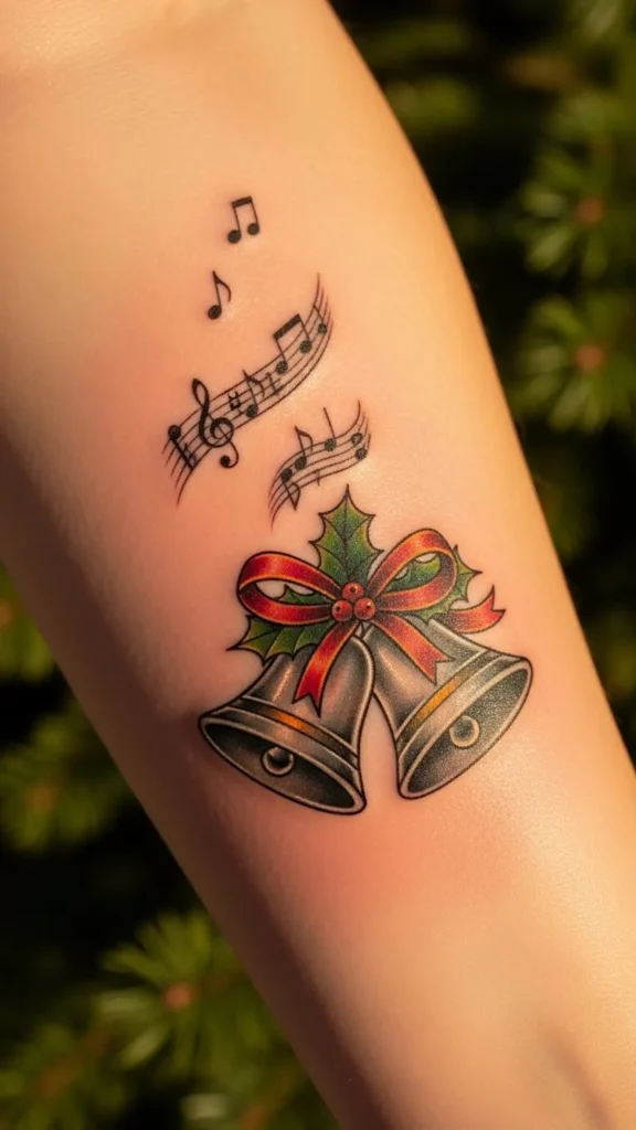 Holiday Bells with Floating Notes