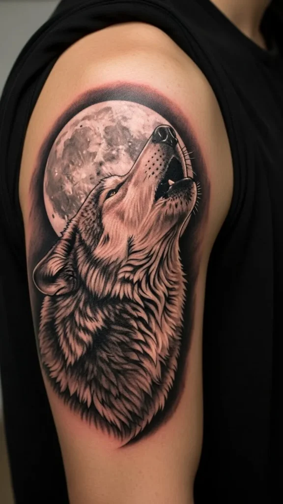 Howling Wolf Moon Scene