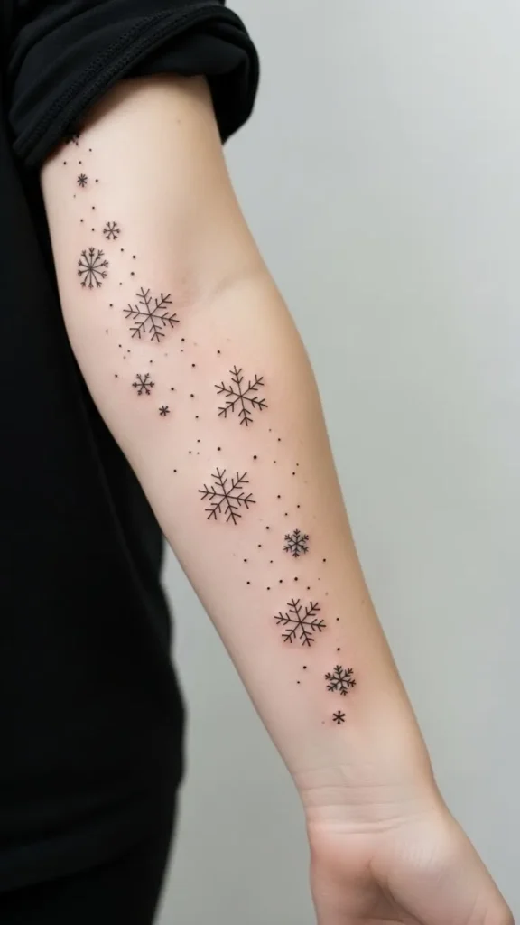 Inner Arm Falling Snow Cluster