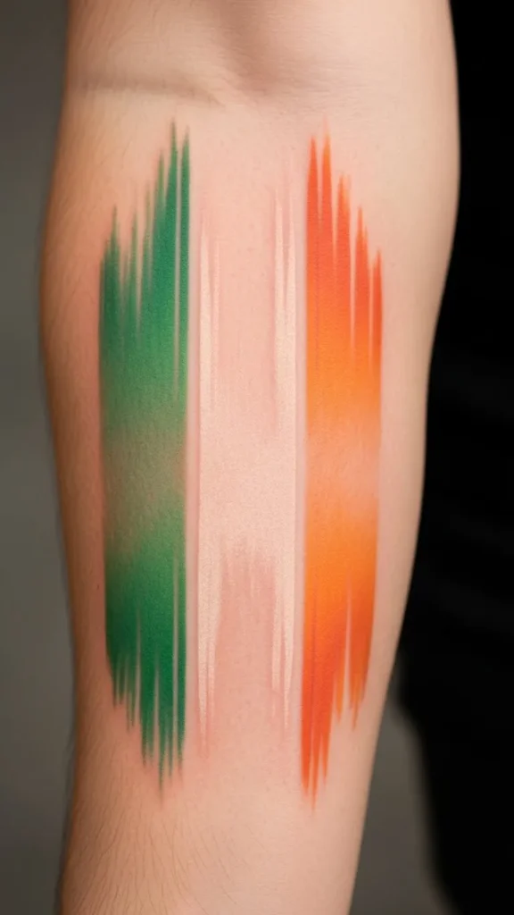Irish Flag Brushstroke